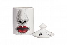 подсвечник белый с крышкой желтые губы пьеро форназетти bacio candle red, 33 см в Калининграде