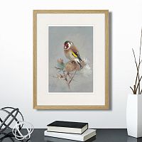 картина: goldfinch on a thistle, 1886г. в Калининграде