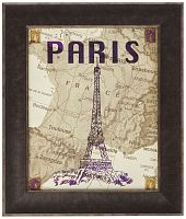 постер в раме city stops paris в Калининграде