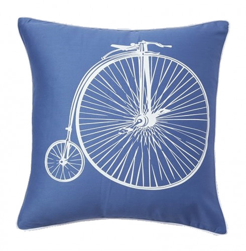 подушка с ретро-велосипедом retro bicycle blue в Калининграде