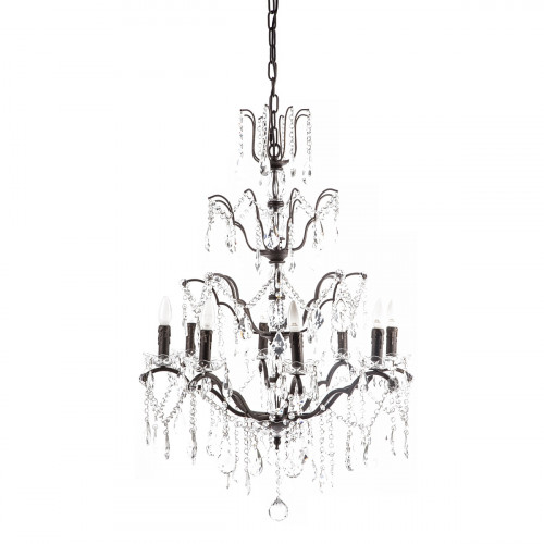 люстра maria theresa grande 8 lamps чёрная, прозрачная в Калининграде