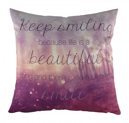 подушка с принтом keep smiling в Калининграде
