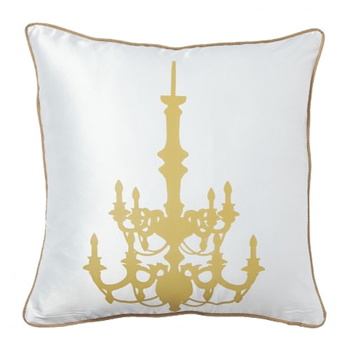 подушка с золотым канделябром chandelier white в Калининграде