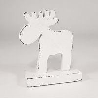 украшение новогоднее на подставке олень белый white reindeer, 15х11х5 см в Калининграде