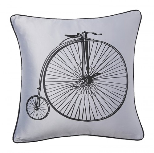 подушка с ретро-велосипедом retro bicycle grey в Калининграде