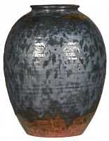 ваза керамическая объемная 32 см antiqued черная с рисунком в Калининграде