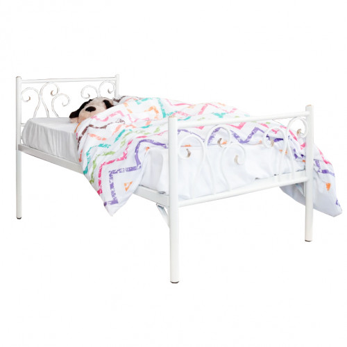 кованая кровать детская 70х160 белая лацио kids в Калининграде