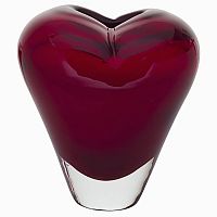 ваза стеклянная (красная) heart 12*9*13 в Калининграде