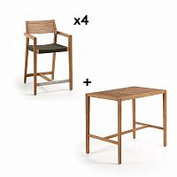 комплект мебели: стол и 4 стула pack 613 cybille от la forma (ex julia grup) в Калининграде