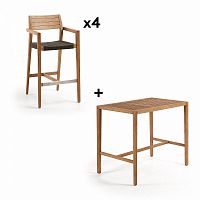 комплект мебели: стол и 4 стула pack 614 cybille от la forma (ex julia grup) в Калининграде