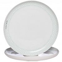 тарелка белая с бирюзовым рисунком 30*30*3,3 в Калининграде