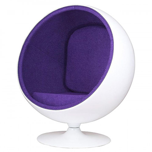 кресло eero ball chair бело-фиолетовое в Калининграде