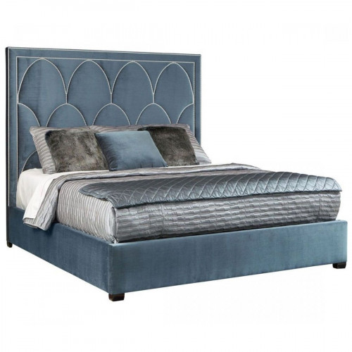 кровать двуспальная 160х200 голубая petals queen в Калининграде