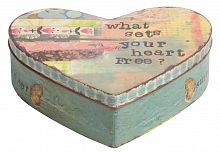 металлическая декоративная коробка (шкатулка) в виде сердца heart в Калининграде
