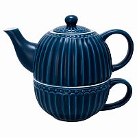чайник с чашкой alice dark blue в Калининграде