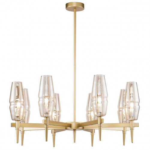 подвесная люстра maytoni lita h002pl-08g янтарная в Калининграде
