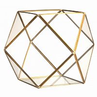 флорариум стеклянный с золотом в винтажном стиле crystal shape в Калининграде
