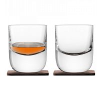 набор из 2 стаканов renfrew whisky с деревянными подставками 270 мл в Калининграде