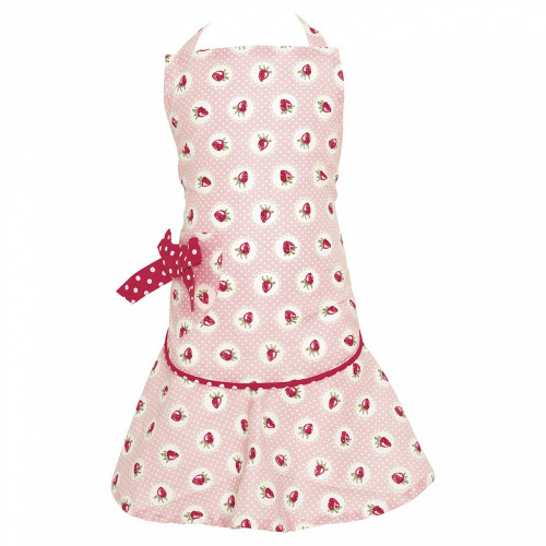 детский фартук w/bow strawberry pale pink в Калининграде