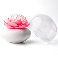 контейнер для хранения ватных палочек lotus белый-розовый в Калининграде