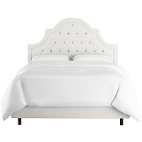 кровать двуспальная 160х200 белая с каретной стяжкой harvey tufted white в Калининграде