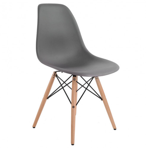 стул деревянный pc-015 серый (eames style) в Калининграде