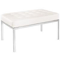 скамья bench белая кожа в Калининграде