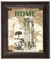 постер в раме city stops rome в Калининграде