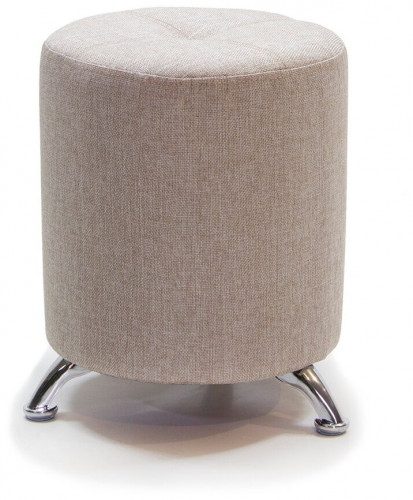 пуф шарм-дизайн круглый хром беж в Калининграде