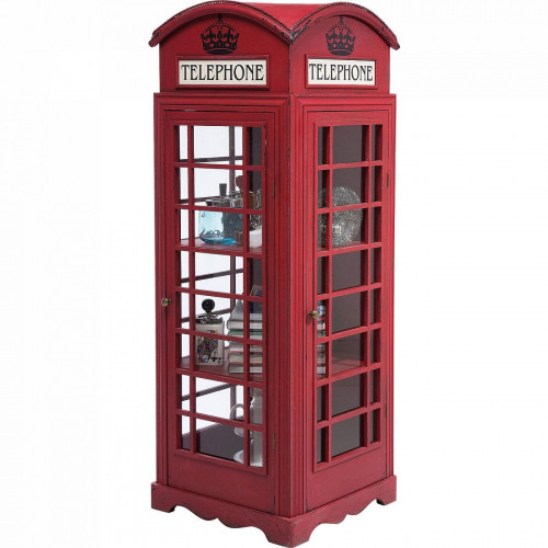 шкаф-витрина london telephone красный в Калининграде