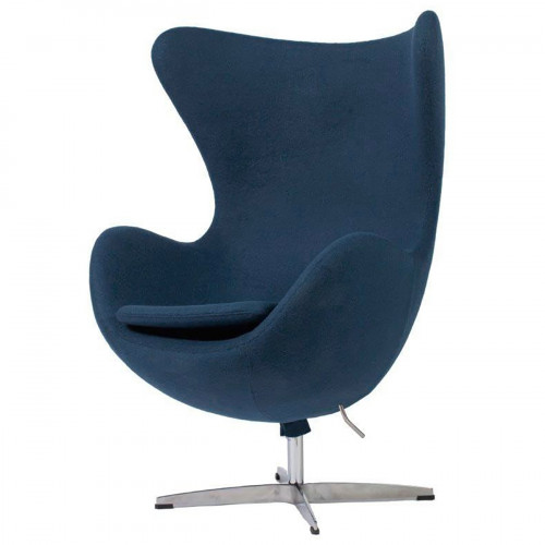 кресло egg chair серо-синее в Калининграде
