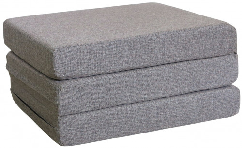 пуф шарм-дизайн матрас мобильный шаг велюр серый в Калининграде