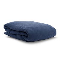 пододеяльник изо льна темно-синего цвета essential 150х200 в Калининграде