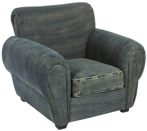 кресло san francisco denim armchair серое в Калининграде
