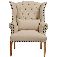 кресло quinn tufted armchair бежевое в Калининграде