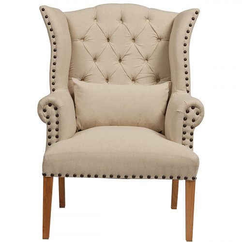 кресло quinn tufted armchair бежевое в Калининграде