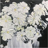 картина маслом великолепные цветочки 100*100 см. в Калининграде