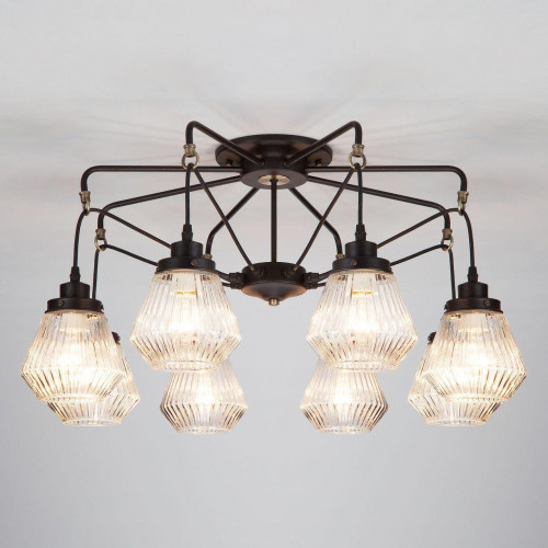 потолочная люстра eurosvet fregata 70078/8 черный в Калининграде