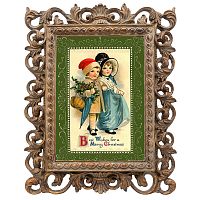 репродукция старинной рождественской гравюры best wishes в Калининграде