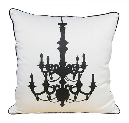 подушка с рисунком канделябра chandelier white в Калининграде