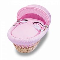 колыбель-переноска gift wicker moses basket натуральная, розовое белье в Калининграде