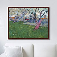 картина: view of arles with trees in blossom, 1889г. в Калининграде