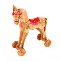 украшение новогоднее лошадка на колесах christmas horse, 40х30х13 см в Калининграде